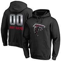 Men's Black Atlanta Falcons Personalized Midnight Mascot Pullover Hoodie
