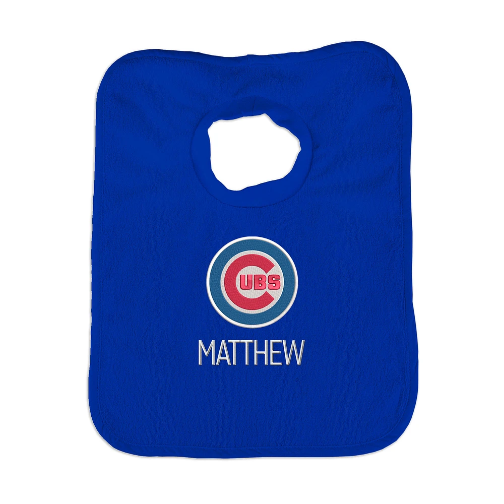 Infant Royal Chicago Cubs Personalized Bib