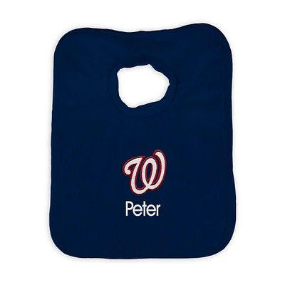 Infant Navy Washington Nationals Personalized Bib