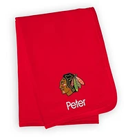 Infant Red Chicago Blackhawks Personalized Blanket