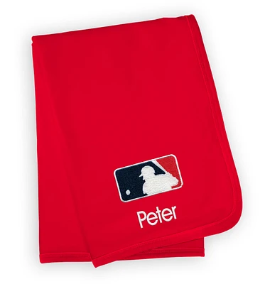 Infant Red MLB Personalized Blanket