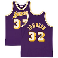 Magic Johnson Los Angeles Lakers Autographed Purple Mitchell & Ness Authentic Jersey