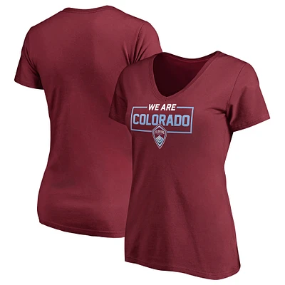 Women's Burgundy Colorado Rapids We Are V-Neck T-Shirt