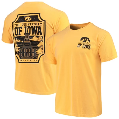 Men's Gold Iowa Hawkeyes Comfort Colors Campus Icon T-Shirt