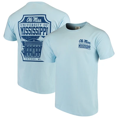 Men's Light Blue Ole Miss Rebels Comfort Colors Campus Icon T-Shirt