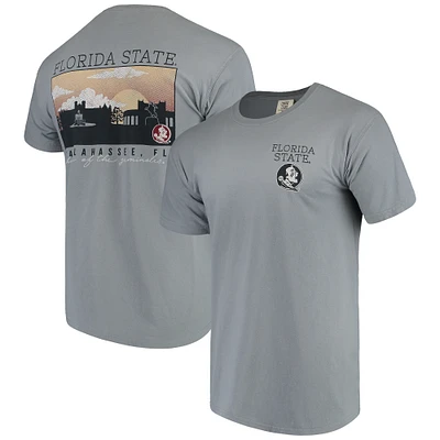 Men's Gray Florida State Seminoles Comfort Colors Campus Scenery T-Shirt