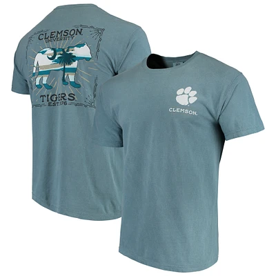 Men's Blue Clemson Tigers State Scenery Comfort Colors T-Shirt