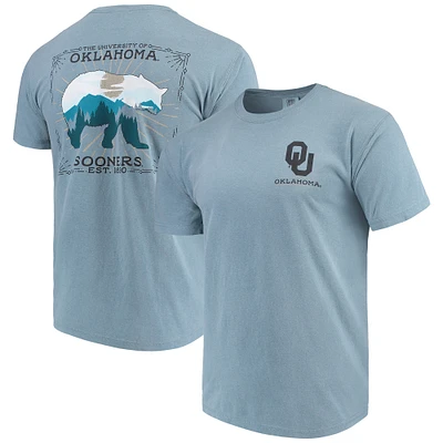 Men's Blue Oklahoma Sooners State Scenery Comfort Colors T-Shirt