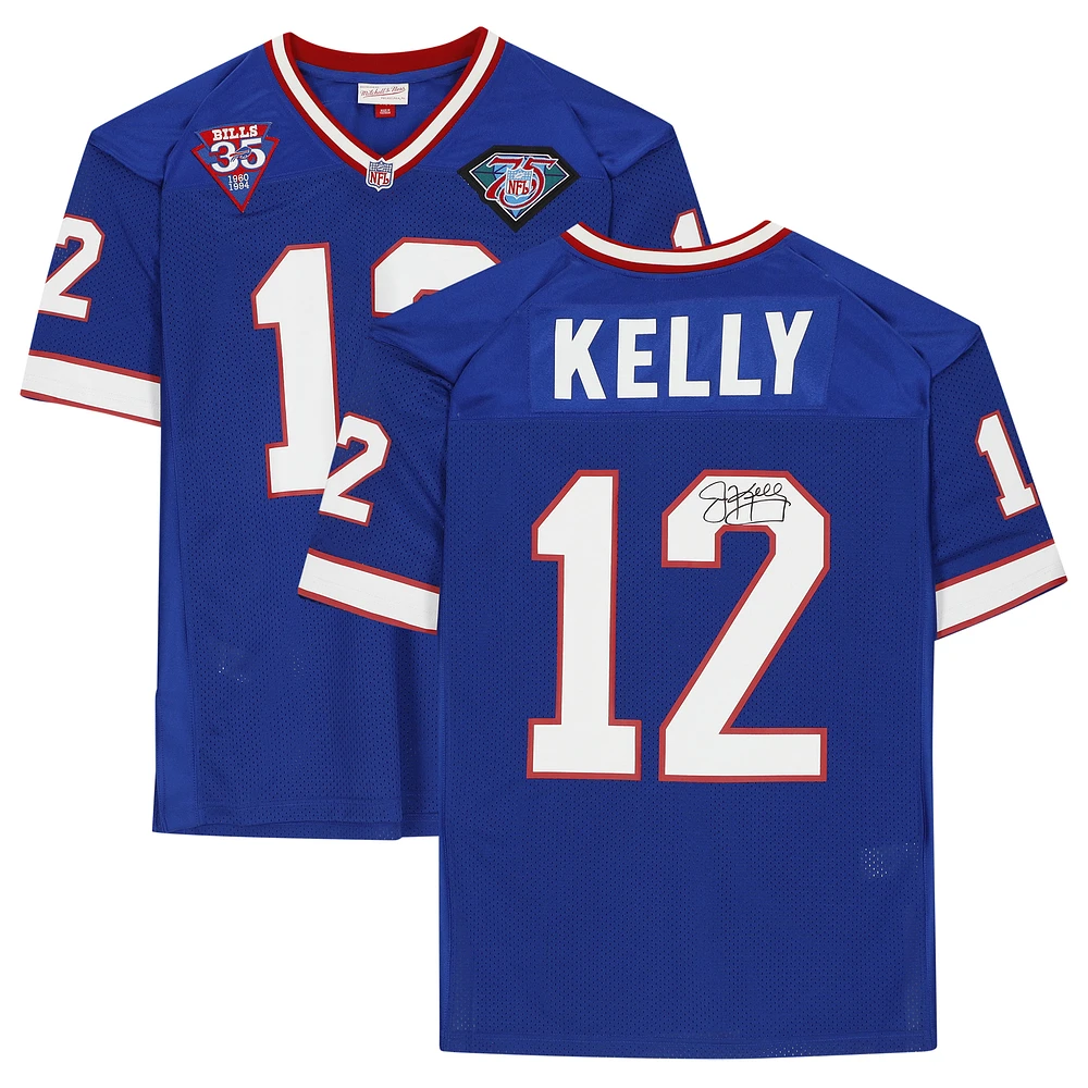 Jim Kelly Buffalo Bills Autographed Blue Mitchell & Ness 1994 Authentic Jersey