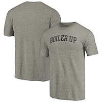Men's Heathered Gray Purdue Boilermakers Arched Battle Cry Tri-Blend T-Shirt