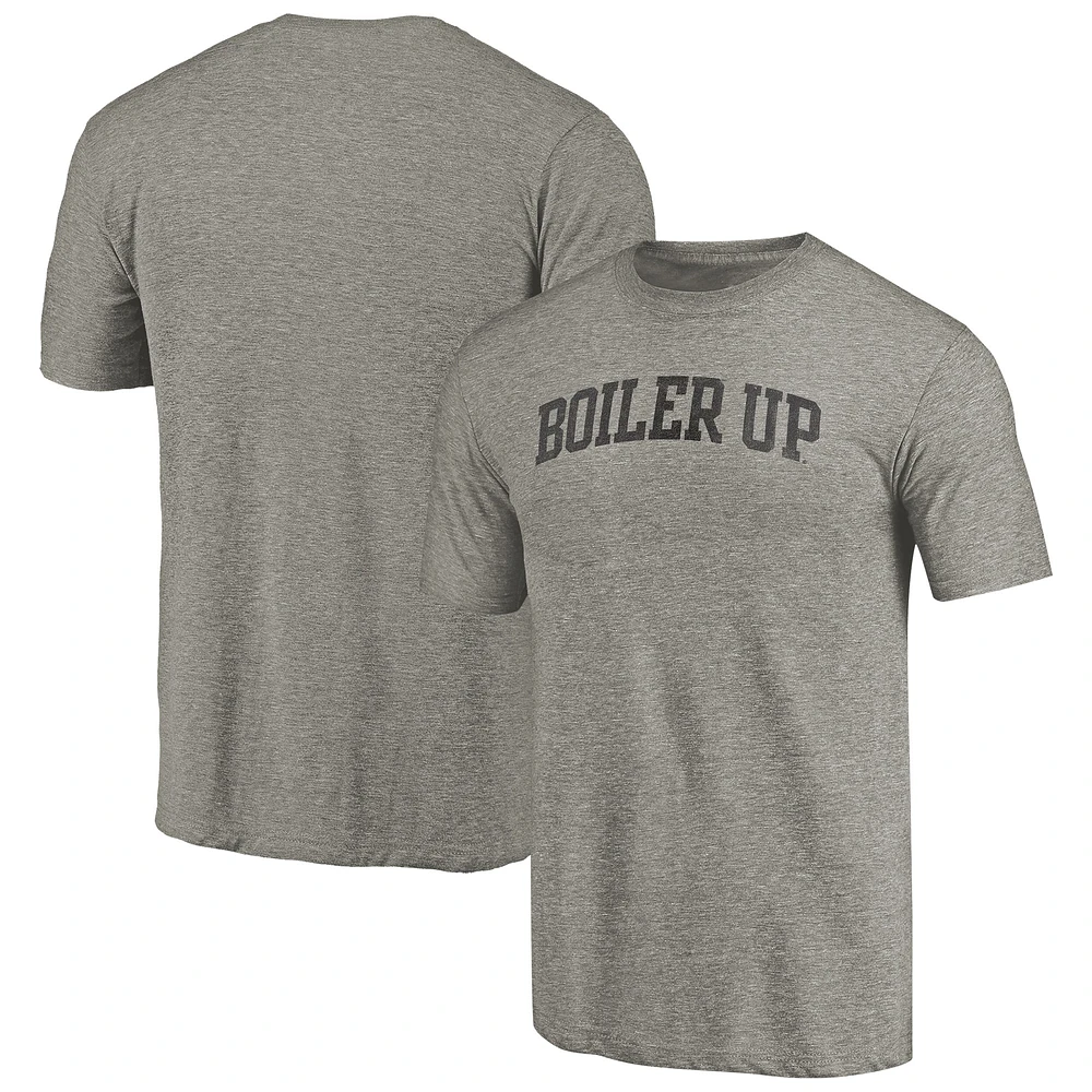 Men's Heathered Gray Purdue Boilermakers Arched Battle Cry Tri-Blend T-Shirt