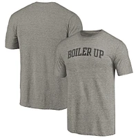 Men's Heathered Gray Purdue Boilermakers Arched Battle Cry Tri-Blend T-Shirt