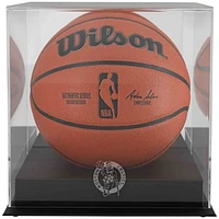 Boston Celtics Blackbase Team Logo Basketball Display Case with Mirrored Back