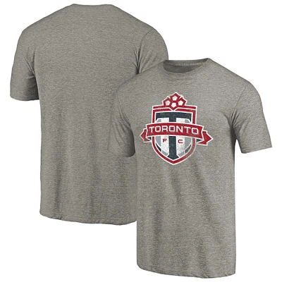Men's Gray Toronto FC Distressed Primary Logo Tri-Blend T-Shirt