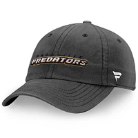 Men's Fanatics Charcoal Nashville Predators Wordmark Core Fundamental Adjustable Hat