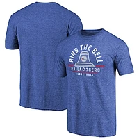 Men's Royal Philadelphia 76ers Hometown Collection Ring the Bell Tri-Blend T-Shirt