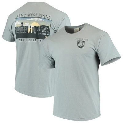 Men's Gray Army Black Knights Team Comfort Colors Campus Scenery T-Shirt