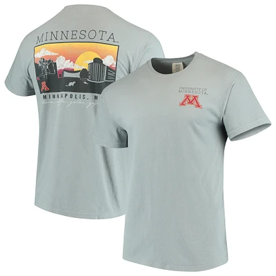 Men's Gray Minnesota Golden Gophers Team Comfort Colors Campus Scenery T-Shirt