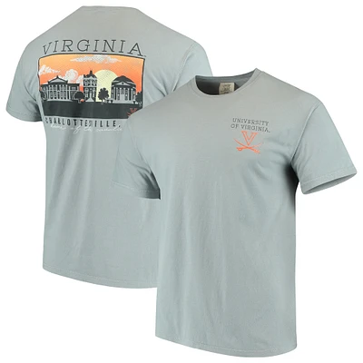 Men's Gray Virginia Cavaliers Team Comfort Colors Campus Scenery T-Shirt