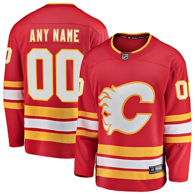 Men's Fanatics Red Calgary Flames Home Breakaway Custom Jersey