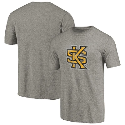 Men's Heathered Gray Kennesaw State Owls Primary Classic Logo Tri-Blend T-Shirt