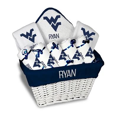 White Chad & Jake West Virginia Mountaineers Personalized Gift Basket