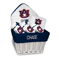 White Chad & Jake Auburn Tigers Team Personalized Medium Gift Basket