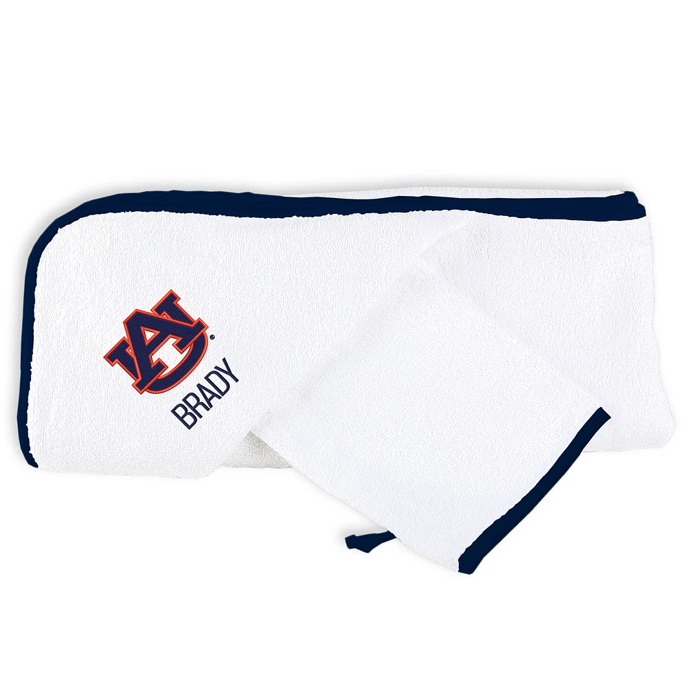 White Chad & Jake Auburn Tigers Personalized NCAA Towel Set