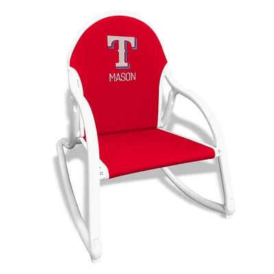 Red Texas Rangers Children's Personalized Rocking Chair