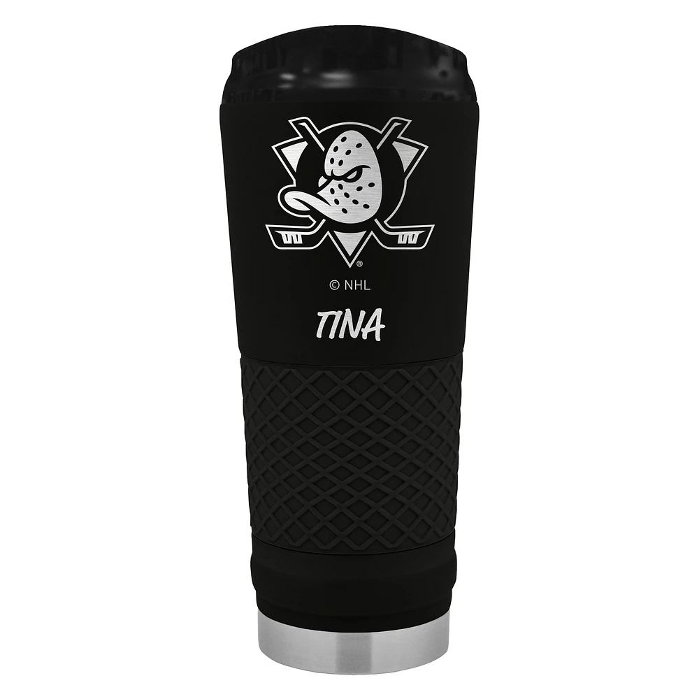 Black Anaheim Ducks 24oz. Personalized Stealth Draft Beverage Cup