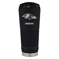 Black Baltimore Ravens 24oz. Personalized Stealth Draft Beverage Cup