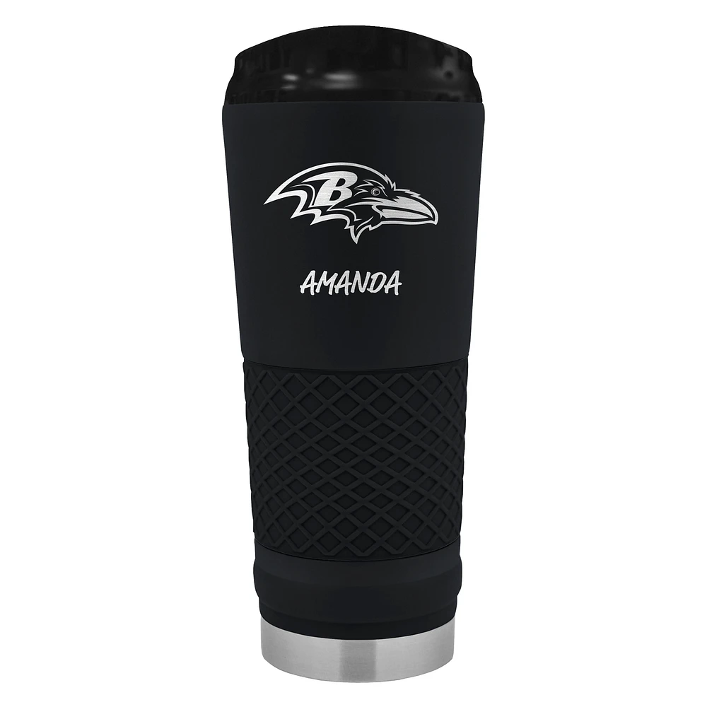 Black Baltimore Ravens 24oz. Personalized Stealth Draft Beverage Cup