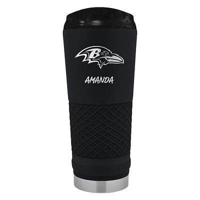 Black Baltimore Ravens 24oz. Personalized Stealth Draft Beverage Cup