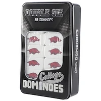 Arkansas Razorbacks NCAA Dominoes Set