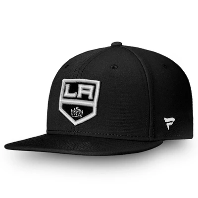 Men's Fanatics Black Los Angeles Kings Team Core Emblem Snapback Hat