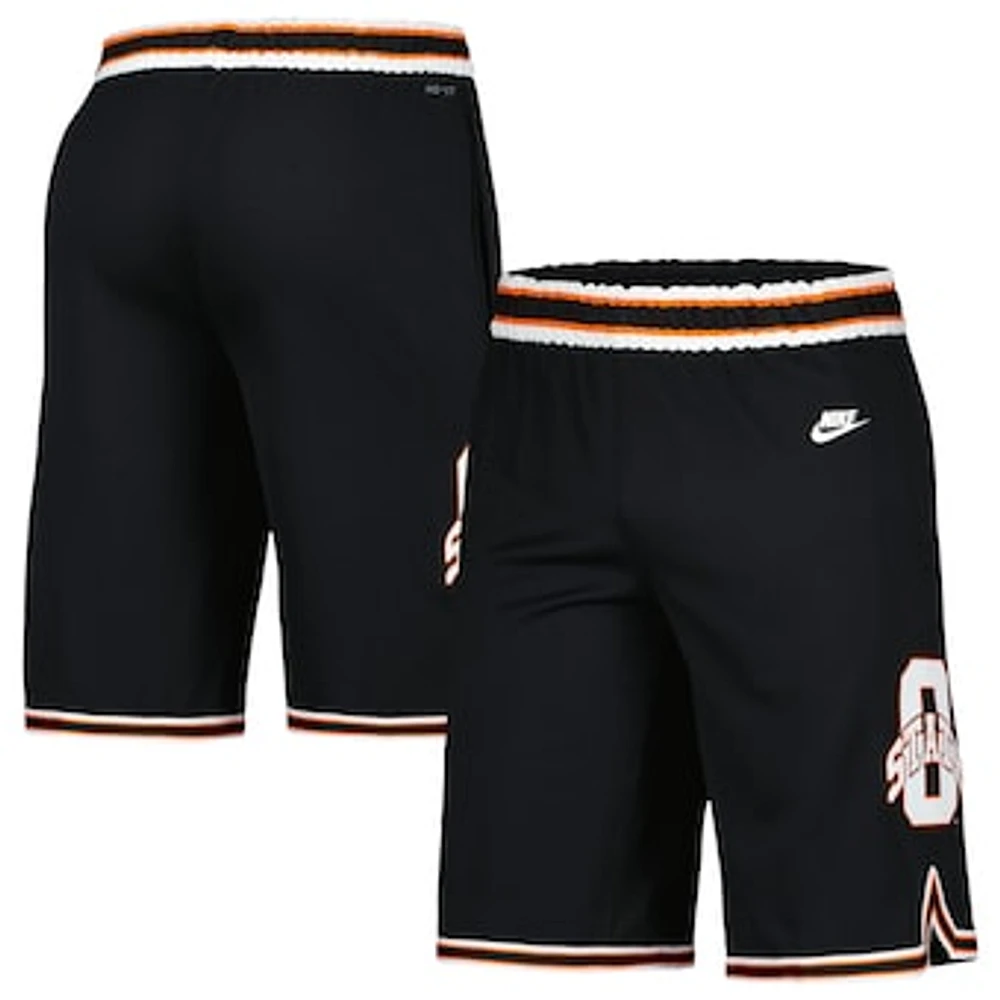 Men's Nike  Black Oklahoma State Cowboys Retro Replica Basketball Shorts