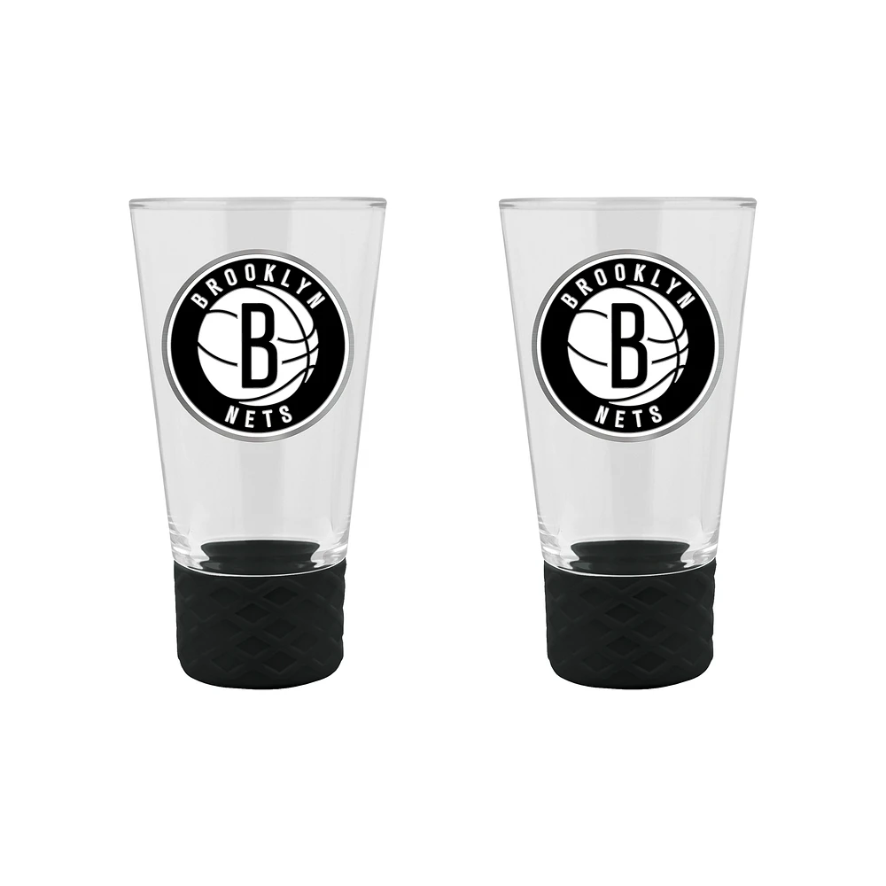 Brooklyn Nets 2-Pack 4oz. Cheer Shot Set with Silicone Grip