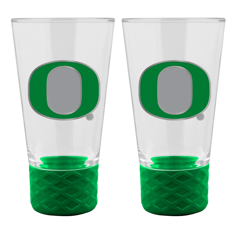 Oregon Ducks 2-Pack 4oz. Cheer Shot Set with Silicone Grip