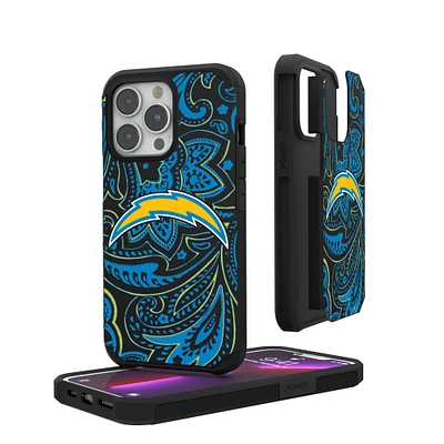 Los Angeles Chargers iPhone Rugged Paisley Design Case