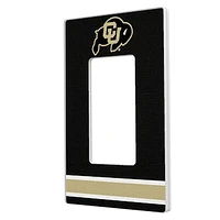 Colorado Buffaloes Stripe Design Single Rocker Light Switch Plate