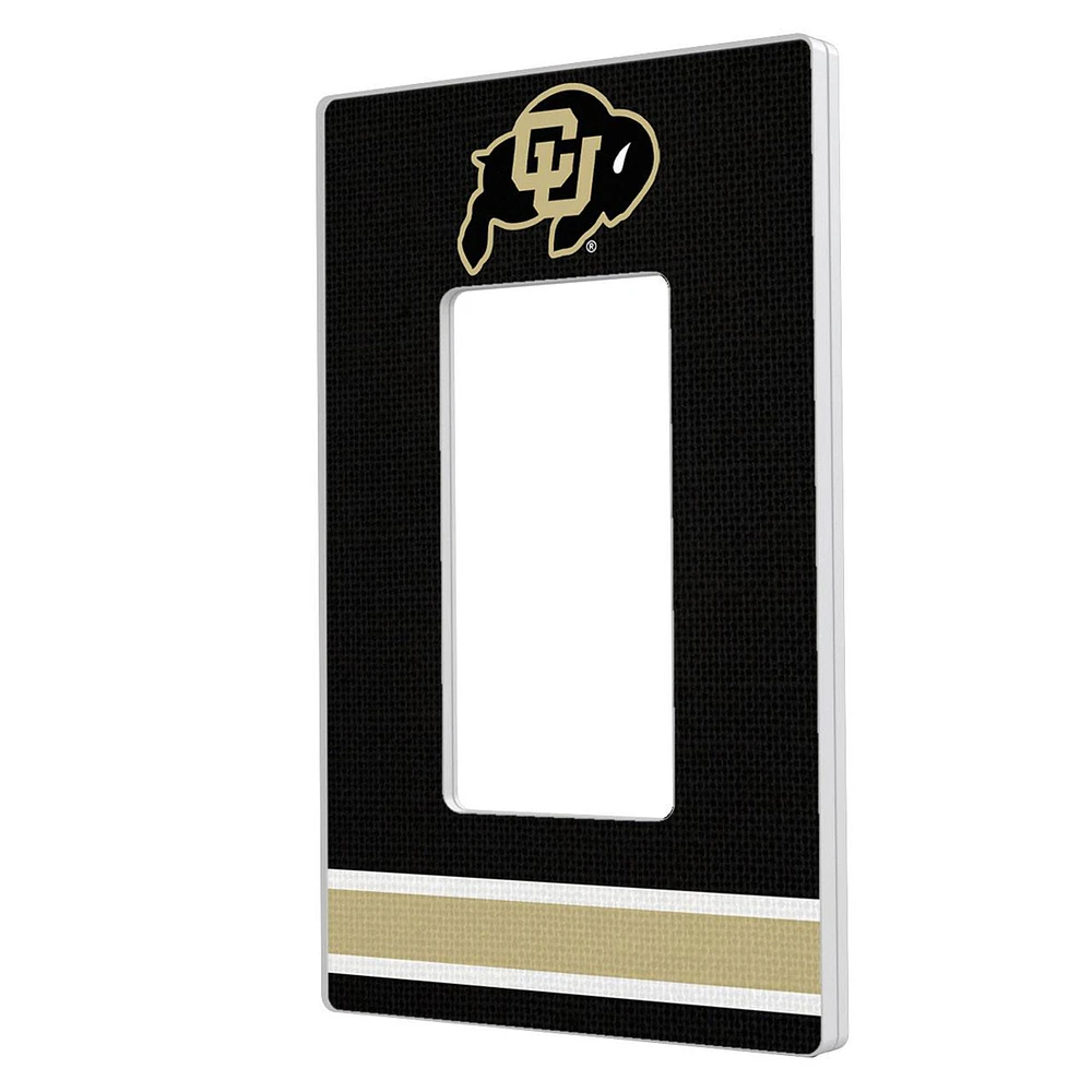 Colorado Buffaloes Stripe Design Single Rocker Light Switch Plate