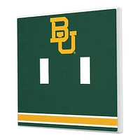 Baylor Bears Stripe Design Double Toggle Light Switch Plate