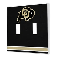 Colorado Buffaloes Stripe Design Double Toggle Light Switch Plate
