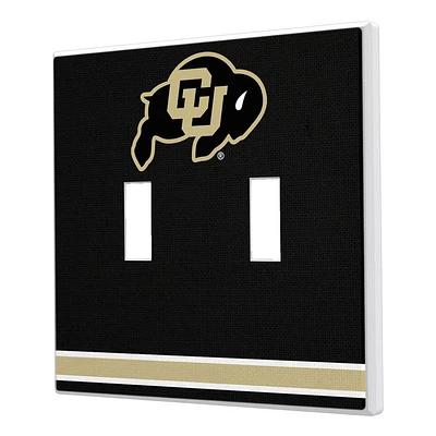 Colorado Buffaloes Stripe Design Double Toggle Light Switch Plate