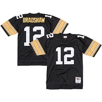 Men's Mitchell & Ness Terry Bradshaw Black Pittsburgh Steelers Legacy Replica Jersey