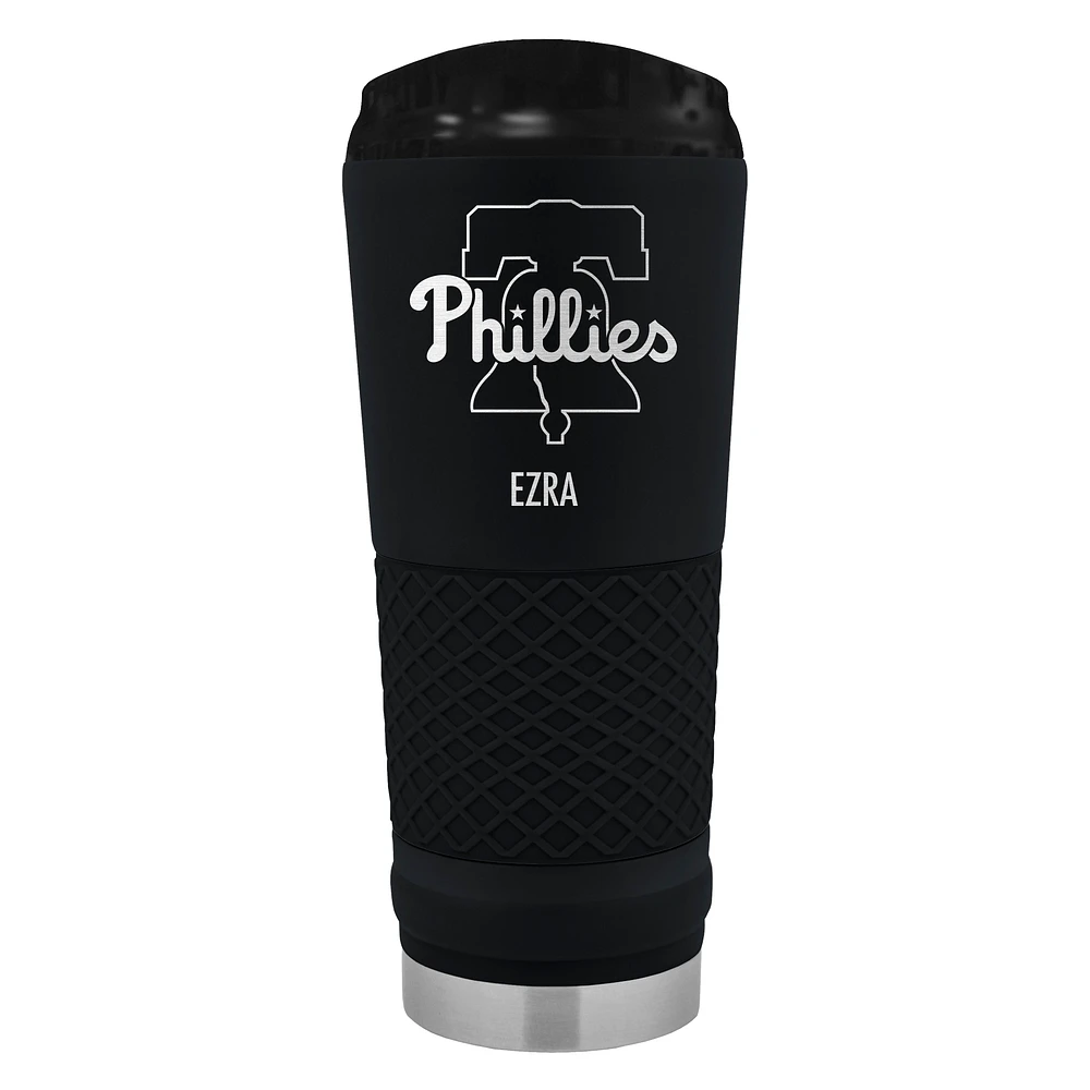 Black Philadelphia Phillies 24oz. Personalized Stealth Draft Tumbler