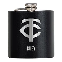 Black Minnesota Twins 6oz. Personalized Stealth Hip Flask
