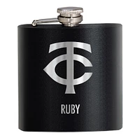 Black Minnesota Twins 6oz. Personalized Stealth Hip Flask