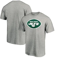 Men's Fanatics Heather Gray New York Jets Primary Logo T-Shirt