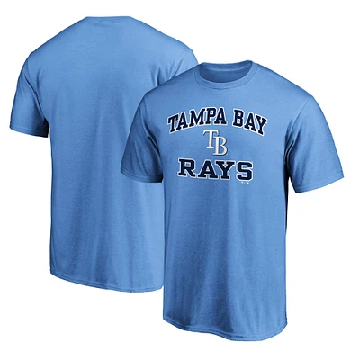 Men's Fanatics Light Blue Tampa Bay Rays Heart & Soul T-Shirt